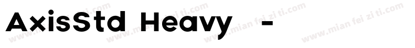 AxisStd Heavy字体字体转换